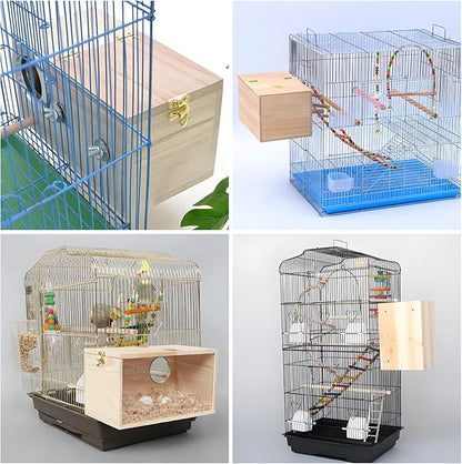 Parakeet Nesting Box - Bird House for Breeding Lovebirds, Cockatiels, Budgies, and Parrotlets – Includes Perch and Easy Access for Care (Style1)