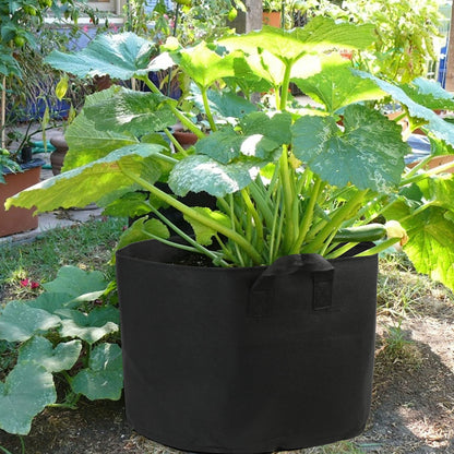 LotFancy 3 Pack 10inch Plant Saucer and 5-Pack 20 Gallon Grow Bags