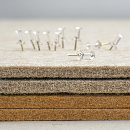 Bulletin Board, 24 x 18 inches Felt Board Decorative Pin Board, Cork Board Alternative for Wall, Foldable Photo Board Self-Adhesive Vision Board Mood Board with 20 Pushpins - Apricot