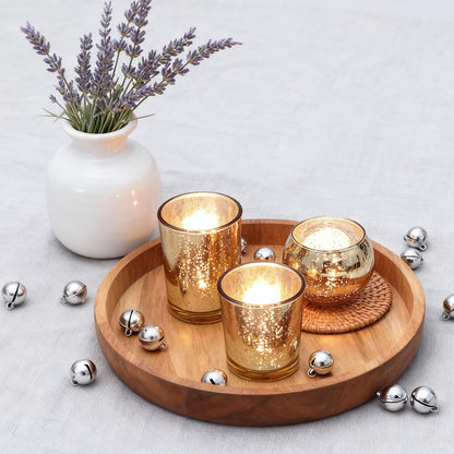 12PCS Assorted Gold Votive Candle Holders,Tealight Candle Holders for Table Centerpieces,Home,Bridal Shower,Birthday,Christmas,Thanksgiving Party Table Decor (12, Gold)