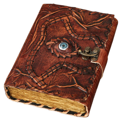 Hocus Pocus Book of Spells Hocus Pocus Spell book Prop Hocus Pocus Gifts Halloween Decorations Decor Leather Journal Writing Book Of shadow Best Hocus Pocus Gifts For Men And Women (8x6 Inch, Brown)