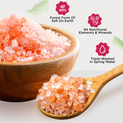 PURE NATURE Himalayan Pink Salt Coarse Grain 2 lb Natural Pink Himalayan Rock Salt for Grinder, Cooking, and Seasoning, Coarse Pink Salt Crystals from Pakistan, Non-GMO