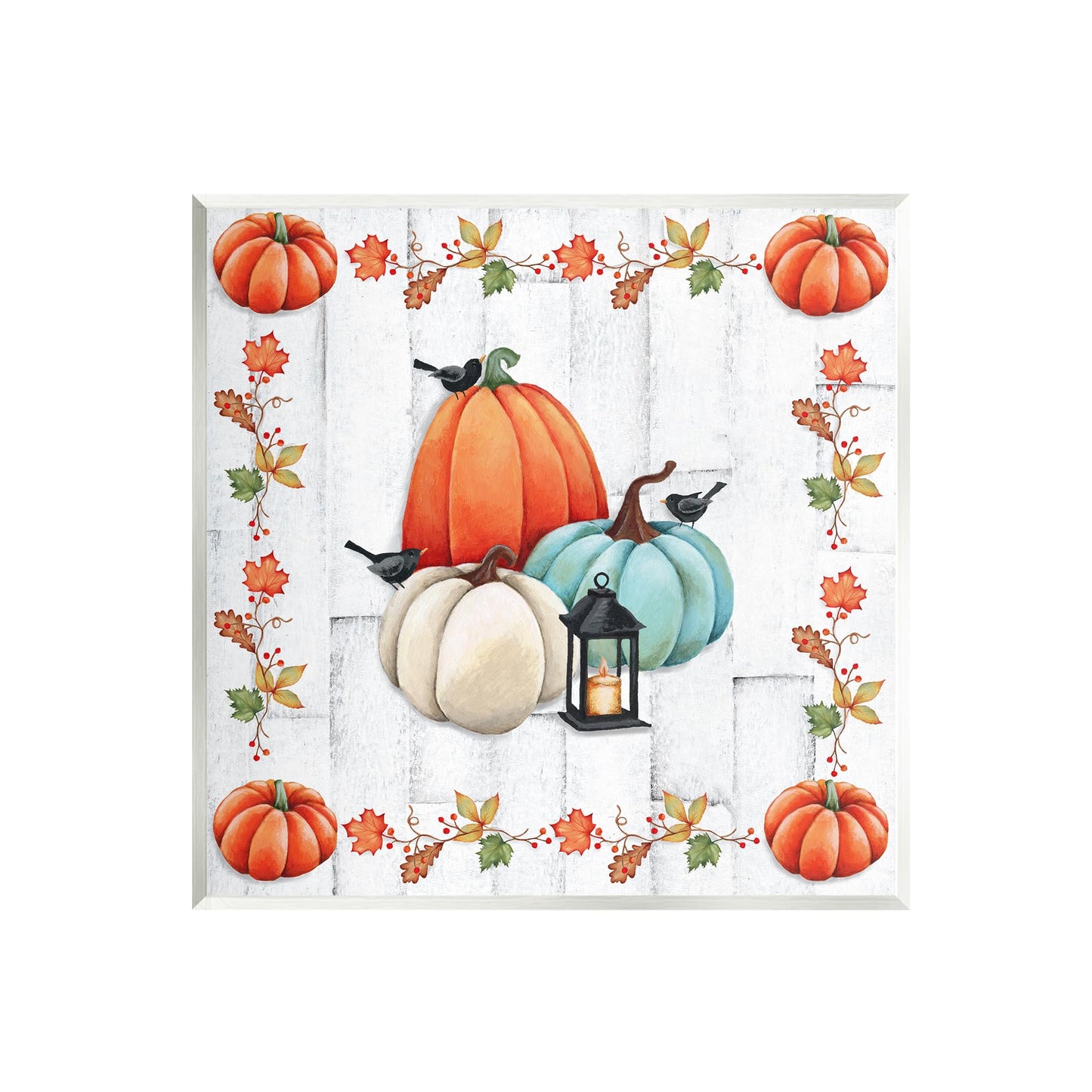 Stupell Industries Crows on Fall Pumpkins Wall Plaque Art by Emma Leach