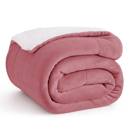 Bedsure GentleSoft Sherpa Fleece Blankets Queen Size for Bed - Thick and Warm, Soft Fuzzy Plush Queen Blanket for Winter, Grey, 90x90 Inches