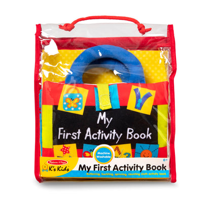 Melissa & Doug K’s Kids My First Activity Book 8-Page Soft Book for Babies and Toddlers Early Learning Developmental Plush Soft Activity For Babies And Toddlers