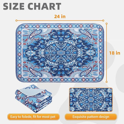 KOOLTAIL Washable Pee Pads for Dogs, 4 Pack Super Absorbent Reusable Puppy Training Pads Waterproof, Nonslip and Leak-Proof Dog Pee Pads, Large Pet Mats Whelping Pads for Floor, Crate, Couch 18"x24"