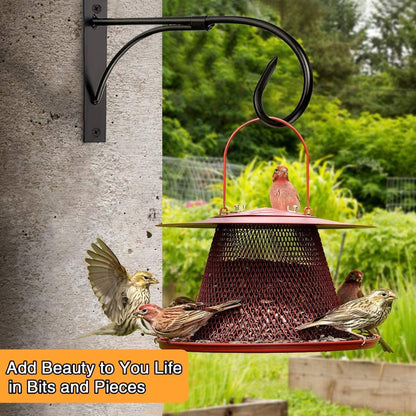 Fashion&cool 2 Pack Plant Hanging Bracket, 11 inch Wall Mount Plant Hanger Outdoor Indoor, Decorative Hanging Plant Bracket Hooks for Planter Flower Bird Feeder Lanterns Wind Chimes with Screws (2)