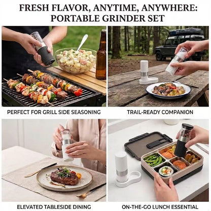 4-Piece Mini Salt and Pepper Grinder Set