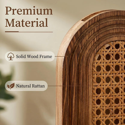 Dnnnii 2 Pack Wooden Wall Vase Set - Brown Finish Hollow Rattan Modern Farmhouse & Boho Wall Decor for Entryway, Hallway, Bathroom, Living Room, Dining Room, Narrow Spaces