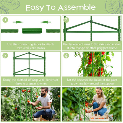 Legigo 4-Pack Tomato Cage for Garden Plant Support- Up to 63inch Garden Stakes Tomato Cage, Tomato Trellis for Potted Plants, Tomato Cages Plant Stakes for Climbing Vegetables Plants Flowers