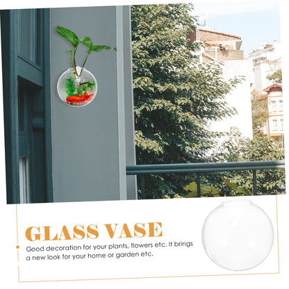 Abaodam Glass Wall Hanging Vase Artificial Plants Succulents Terrarium Home Decor Indoor Plant Holder