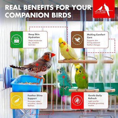 Morning Bird Aloe Vera Spray 8 Fl Oz – Natural Topical Spray for All Birds – Soothes Dry Skin & Supports Healthy Skin – Easy-to-Use Spray Bottle for Gentle Hydration & Skin Relief