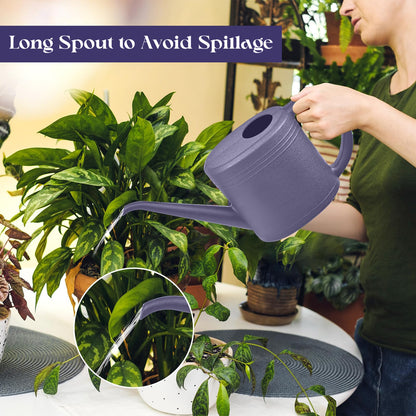 VKPLITE Grip Watering Can for Garden Indoor Plants Outdoor Plant House Flower - 1/4 Gallon - Purple