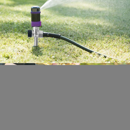 Hourleey 6 Pack 1/2 inch Zinc Alloy Lawn Sprinkler Spike Base, Water Flow Thru Sprinkler for Yard, Lawn, Garden and Grass Irrigation