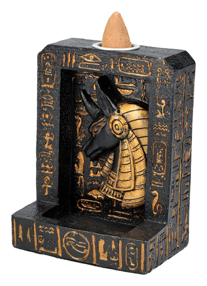 Pacific Giftware 4" Tall Anubis, Guardian of The Underworld Backflow Incense Burner Sculpture Home Decor Figurine Fragrance Accessory