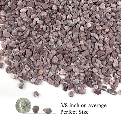 FANTIAN 5 lbs Succulent and Cactus Pebbles for Indoor Plants, 3/8 Inch Pea Gravel Decorative Red River Rocks for Plants, Vases, Terrarium, Aquarium, Potted Top Dressing and Outdoor Landscaping Stones