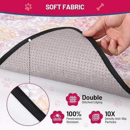 Washable Dog Pee Pads - Absorbent Reusable Puppy Training Pads, Waterproof Leak - Proof & Non - Slip for Crate Whelping Potty Training 24x36 (Pack of 2)