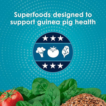 Kaytee Forti-Diet Pro Health Nourish+Protect Guinea Pig Food, Comprehensive Nutrition Backed by Science, Digestive Health, Immune Support, 5 pounds