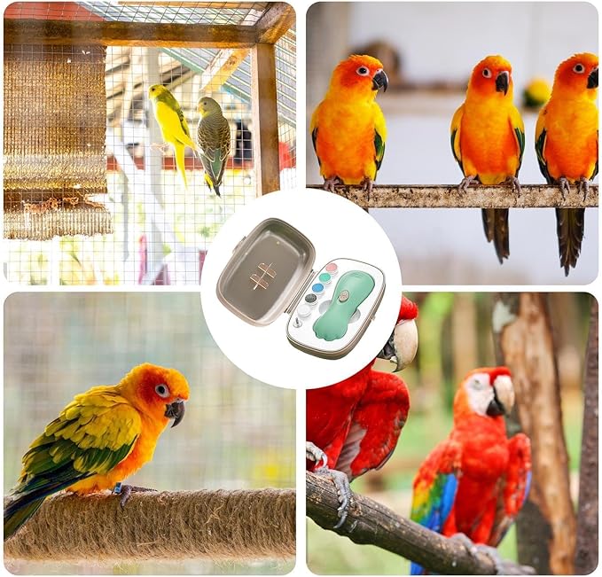Pet Nail Grinder for Birds - Electric Claw Sharpener | Quiet Bird Nail Trimmer & Beak Grinder | Multi-Functional Portable Sharpener with 6 Replacement Heads, for Parakeets Conure Lovebirds