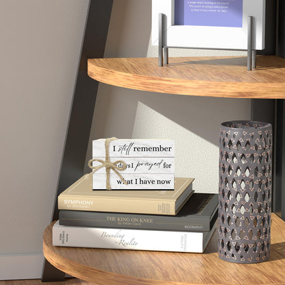 Mini Decorative Books For Home Decor, Small Coffee Table Faux Wood Book Stack Decor, I Still Remember Modern Stacked Decoration, Stacked Display For Shelf Mantel Nightstand, Three Pieces -A(01)