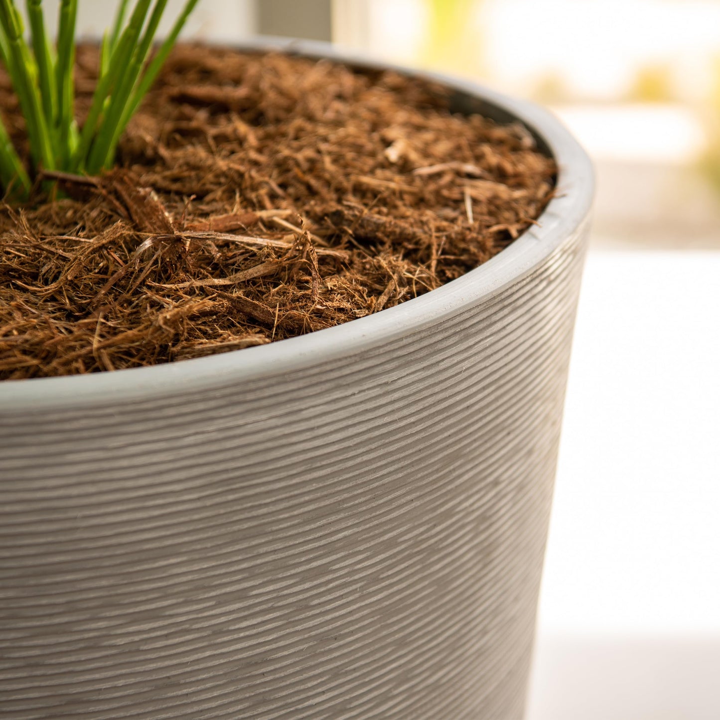 XBrand 28-Inch Tall Tapered Indoor and Outdoor, Gray Planter