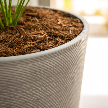 XBrand 28-Inch Tall Tapered Indoor and Outdoor, Gray Planter