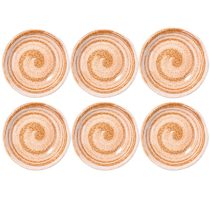 BOSILI Yellow Japanese Ceramic Sauce Dishes Set of 6 3.85 Inch Small Dipping Bowls for Sushi, Dumplings Soy Sauce Modern Porcelain Condiment Cups Side Dish Plates Microwave & Dishwasher Safe