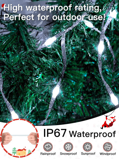 Ccinny Christmas Lights Outdoor, 1000LED 328FT Christmas Tree Lights IP67 Waterproof, Plug in Fairy Lights with Remote 8 Modes Timer, Xmas Light for Outside Indoor House Holiday Decor(Cool White)
