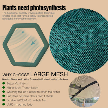 Poray Large Tunnel 8.2'x4' Plant Netting Cover, 6FT Tall Crop Cage Tomato Netting,Pest Guard Cover for Vegetables &Fruits,Durable Gardening Net for Plant and Animal