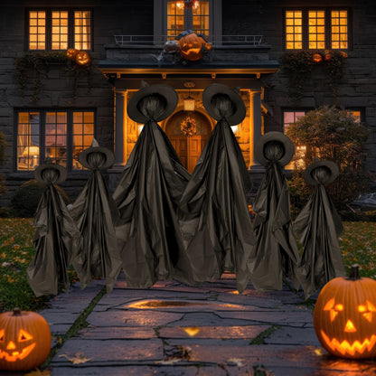 Halloween Witch Outdoor Decorations Set of 3, 3FT 4FT 5FT Yard Lawn Garden Props with Stakes, Witch Halloween Decor for Outside, Garden, Lawn, Entryways