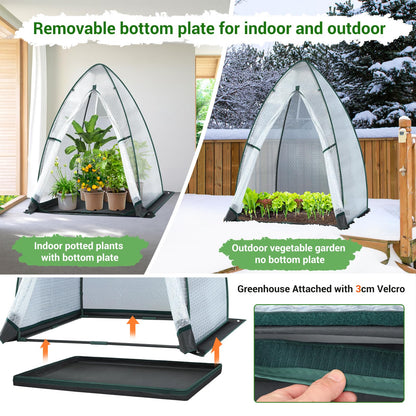 Green House for Outside Heavy Duty, Ohuhu Portable Walk-in Winter Greenhouse with Thick PE Bubble Cover - Small Greenhouses Outdoor for Plants Winter Protection