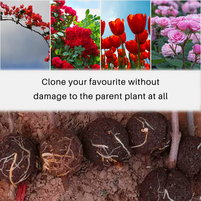 ZUCKBOX 12 PCS Plant Root Growing Box, Reusable Air Layering Propagation Kit Rooting Ball Grafting Tools for Plant Propagation (4S+4M+4L)