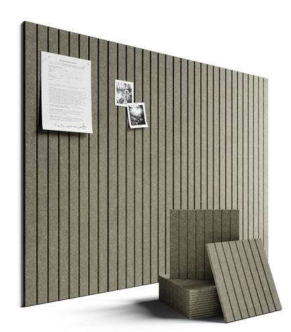 Large Felt Bulletin Board 48" x 36" Cork Board Alternative-12 Pack with 70 Safe Removable Adhesive Tabs, Cork Boards for Walls Cork Board for Home Office Classroom Pin Board-Earth Brown