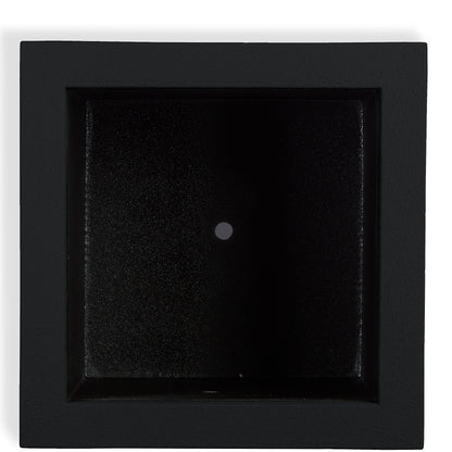PolyStone Monterray Modern Outdoor/Indoor Square Planter - 23" x 23" x 19" H - Lightweight Weather Resistant Stone-Look Resin Planter - Commercial & Residential - Black