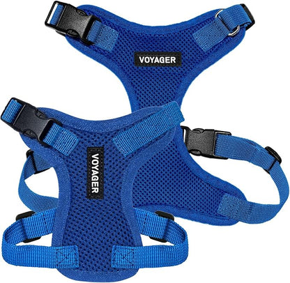 Voyager Step-in Pet Harness - All Weather Mesh, Adjustable Step in Harness for Cats and Dogs by Best Pet Supplies - Royal Blue, M