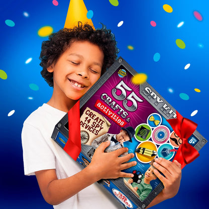 Kids Spy Kit, Explore 15 Secret Missions & Create 14 Detective Gadgets - Birthday for 7, 8,9,10 Year-Old Boy