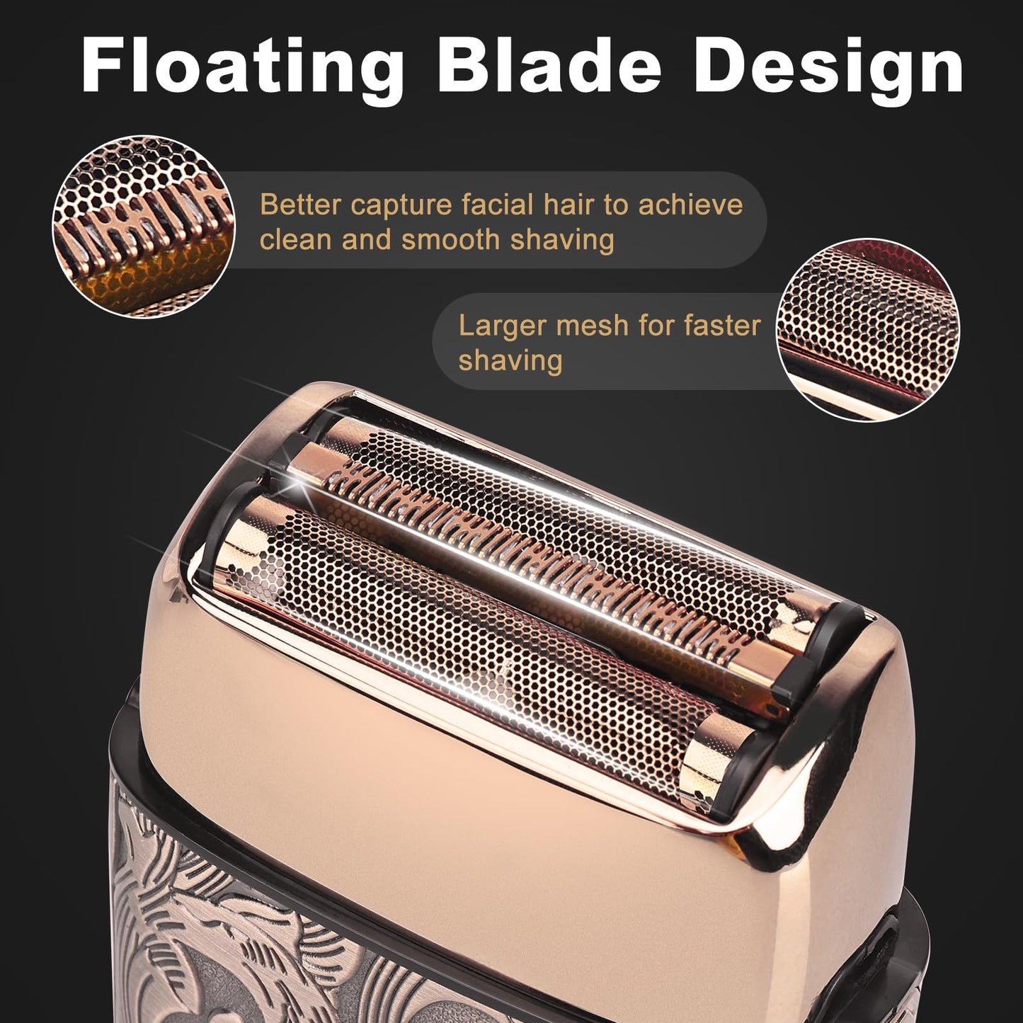 Ufree Foil Shavers Electric Razor for Men, Beard Trimmer Grooming Shaving Kit, Hair Trimmer, Cordless Head Shavers for Bald Men Barber Clippers, Birthday Gifts for Him