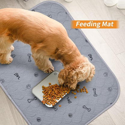 Washable Pee Pads for Dogs, 4 Pack Puppy Pads Washable with Non Slip Bottom,Absorbent Reusable Whelping Pads Dog Mats for Floor Protector, Couch Cover, Crate, Puppy Training 24x36