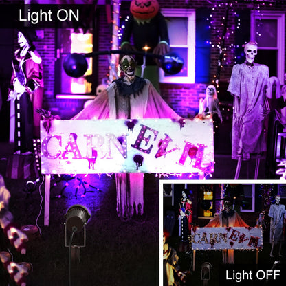 Landscape Lights Outdoor: Black Light Halloween LED Landscape Lighting for Tree Garden Yard Pathway Body Paint Fluorescent Poster | 110V UV Blacklight Spotlights | 4 Pack (UV Blacklight)