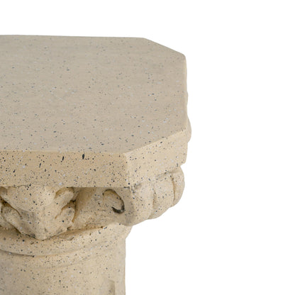 Garden Decorative Column, 26.25" Magnesium Oxide Garden Pedestal Column Plant Stand Weatherproof Pedestal for Sculptures Heavy Duty Plinth Suitable for Weddings and Dining Tables, Indoor/Outdoor