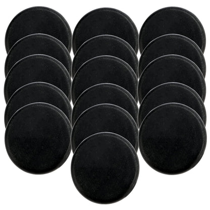 SOUJAP 16 Pack 3.15 Inch Basalt Massage Stones, Large Massage Hot Round Stones, Black Essential Basalt Rocks for Relaxation, Home Spa