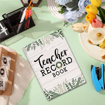 Fuyoooo Farmhouse Teacher Record Book Teacher Grade Books 2026-2027 Spiral Bound Record Planner 2026 Class Grade Book Office Favors for Classroom Attendance Decoration Double Sided