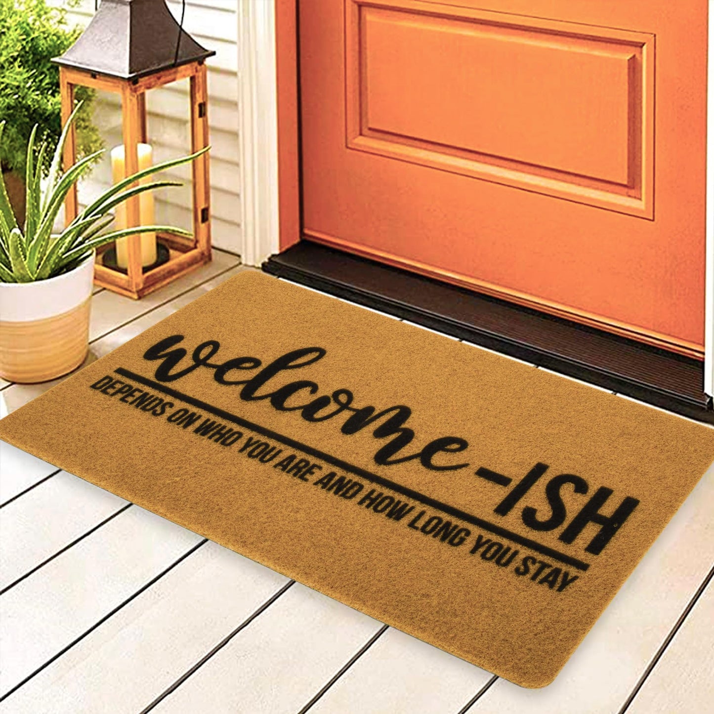 Funny Outdoor Non-Slip Coir-Doormats - 17"x30" Entrance Front-Door Mats Welcome Home Decor