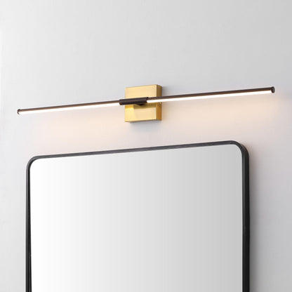 JONATHAN Y Makena Wall Sconce, 32in Dimmable LED, Metal, Oil Rubbed Bronze/Brass Gold, Model JYL7040F