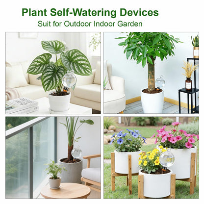 HSHATJSJSY 2 Pcs Plant Self Watering Globes with Covers，Self Watering Planter Insert,Automatic Plant Waterer Indoor ，17.5 oz Watering Bulbs with Terracotta Watering Spikes with Shovel(clera)