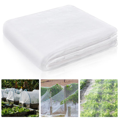 Hoolerry Mosquito Netting Ultra Fine Garden Netting Large Plant Covers Bird White Bug PE Mesh for Protecting Vegetable Fruits Flowers Tree Frost Animals(20 x 25 Ft)
