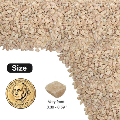 Lechloris 5lb Pea Gravels Natural River Rocks, Decorative Gravels for Plants- Small Pebbles-Ideal for Aquarium, Fish Tank, Vases, Succulents, Home Decor, Outdoor Garden Landscaping, Yellow Gravel