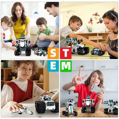 Suplanet STEM Robot Toys for 8-14, 12 in 1 Remote Control Robotics Toys for Kids, Programmable Building Robot Kit Birthday Present for Science Educational(557 Pcs)