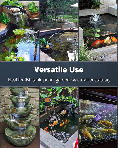Pawfly 550 GPH Aquarium Submersible Water Pump (2000L/H, 30W) Ultra Quiet Water Fountain Pump with 6.5 ft. Lift Height Adjustable Water Pump for Fish Tanks Ponds Gardens Waterfalls Statuary and Sumps