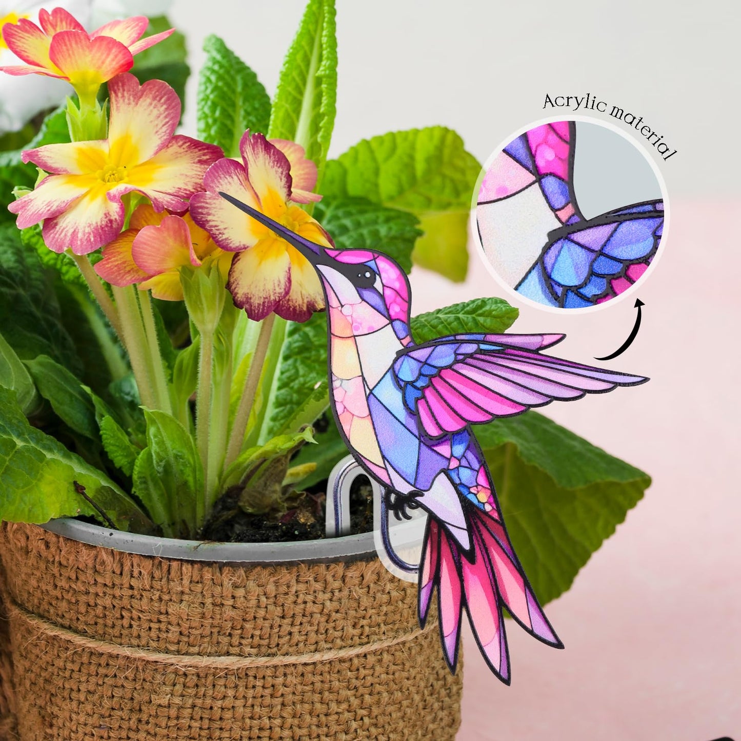 FBBP Hummingbird Gifts for Women, Hanging Plant Planter for Indoor Outdoor Garden, Mothers Day Birthday for Mom Grandma from Daughter Son, Bird Lover Plant Pots Accessories